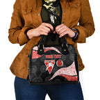 Personalized Sydney Football Shoulder Handbag Easter Egg Pattern Red White Tribal Dot Art Style