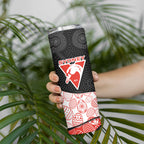 Personalized Sydney Football Skinny Tumbler Easter Egg Pattern Red White Tribal Dot Art Style