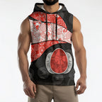 Personalized Sydney Football Sleeveless Hoodie Easter Egg Pattern Red White Tribal Dot Art Style