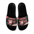 Personalized Sydney Football Slide Sandals Easter Egg Pattern Red White Tribal Dot Art Style