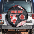 Personalized Sydney Football Spare Tire Cover Easter Egg Pattern Red White Tribal Dot Art Style