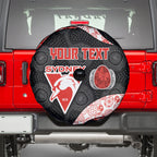 Personalized Sydney Football Spare Tire Cover Easter Egg Pattern Red White Tribal Dot Art Style