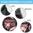 Personalized Sydney Football Spare Tire Cover Easter Egg Pattern Red White Tribal Dot Art Style