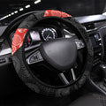 Sydney Football Steering Wheel Cover Easter Egg Pattern Red White Tribal Dot Art Style