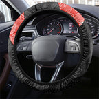 Sydney Football Steering Wheel Cover Easter Egg Pattern Red White Tribal Dot Art Style