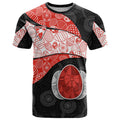 Personalized Sydney Football T Shirt Easter Egg Pattern Red White Tribal Dot Art Style
