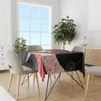 Personalized Sydney Football Tablecloth Easter Egg Pattern Red White Tribal Dot Art Style