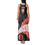 Personalized Sydney Football Tank Maxi Dress Easter Egg Pattern Red White Tribal Dot Art Style