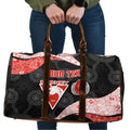 Personalized Sydney Football Travel Bag Easter Egg Pattern Red White Tribal Dot Art Style