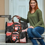 Personalized Sydney Football Travel Bag Easter Egg Pattern Red White Tribal Dot Art Style
