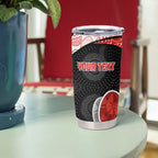 Personalized Sydney Football Tumbler Cup Easter Egg Pattern Red White Tribal Dot Art Style