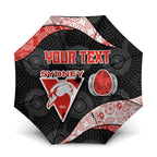 Personalized Sydney Football Umbrella Easter Egg Pattern Red White Tribal Dot Art Style