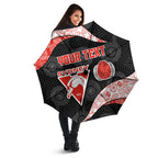 Personalized Sydney Football Umbrella Easter Egg Pattern Red White Tribal Dot Art Style