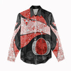 Personalized Sydney Football Women Casual Shirt Easter Egg Pattern Red White Tribal Dot Art Style