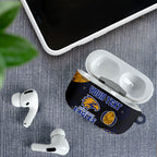 Personalized West Coast Eagles Football AirPods Case Easter Egg Pattern Blue Gold Tribal Dot Art Style
