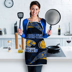 Personalized West Coast Eagles Football Apron Easter Egg Pattern Blue Gold Tribal Dot Art Style