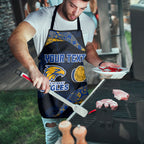 Personalized West Coast Eagles Football Apron Easter Egg Pattern Blue Gold Tribal Dot Art Style