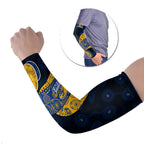 Personalized West Coast Eagles Football Arm Sleeves Easter Egg Pattern Blue Gold Tribal Dot Art Style