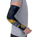 Personalized West Coast Eagles Football Arm Sleeves Easter Egg Pattern Blue Gold Tribal Dot Art Style