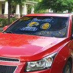 Personalized West Coast Eagles Football Auto Sun Shade Easter Egg Pattern Blue Gold Tribal Dot Art Style