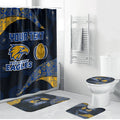 Personalized West Coast Eagles Football Bathroom Set Easter Egg Pattern Blue Gold Tribal Dot Art Style
