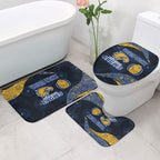Personalized West Coast Eagles Football Bathroom Set Easter Egg Pattern Blue Gold Tribal Dot Art Style