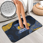 Personalized West Coast Eagles Football Bathroom Set Easter Egg Pattern Blue Gold Tribal Dot Art Style