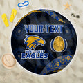 Personalized West Coast Eagles Football Beach Blanket Easter Egg Pattern Blue Gold Tribal Dot Art Style