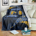 Personalized West Coast Eagles Football Blanket Easter Egg Pattern Blue Gold Tribal Dot Art Style