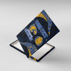 Personalized West Coast Eagles Football Canvas Wall Art Easter Egg Pattern Blue Gold Tribal Dot Art Style