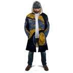 Personalized West Coast Eagles Football Cloak Easter Egg Pattern Blue Gold Tribal Dot Art Style