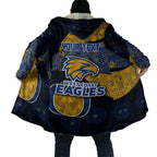 Personalized West Coast Eagles Football Cloak Easter Egg Pattern Blue Gold Tribal Dot Art Style