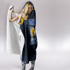 Personalized West Coast Eagles Football Hooded Blanket Easter Egg Pattern Blue Gold Tribal Dot Art Style