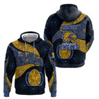 Personalized West Coast Eagles Football Hoodie Easter Egg Pattern Blue Gold Tribal Dot Art Style