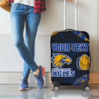 Personalized West Coast Eagles Football Luggage Cover Easter Egg Pattern Blue Gold Tribal Dot Art Style