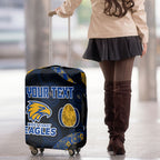 Personalized West Coast Eagles Football Luggage Cover Easter Egg Pattern Blue Gold Tribal Dot Art Style