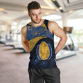 Personalized West Coast Eagles Football Men Tank Top Easter Egg Pattern Blue Gold Tribal Dot Art Style