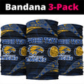 Personalized West Coast Eagles Football Neck Gaiter Easter Egg Pattern Blue Gold Tribal Dot Art Style
