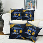 Personalized West Coast Eagles Football Pillow Cover Easter Egg Pattern Blue Gold Tribal Dot Art Style