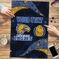 Personalized West Coast Eagles Football Puzzle Easter Egg Pattern Blue Gold Tribal Dot Art Style