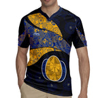 Personalized West Coast Eagles Football Rugby Jersey Easter Egg Pattern Blue Gold Tribal Dot Art Style