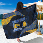Personalized West Coast Eagles Football Sarong Easter Egg Pattern Blue Gold Tribal Dot Art Style
