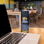 Personalized West Coast Eagles Football Skinny Tumbler Easter Egg Pattern Blue Gold Tribal Dot Art Style