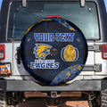 Personalized West Coast Eagles Football Spare Tire Cover Easter Egg Pattern Blue Gold Tribal Dot Art Style