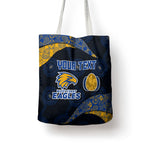 Personalized West Coast Eagles Football Tote Bag Easter Egg Pattern Blue Gold Tribal Dot Art Style