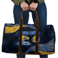 Personalized West Coast Eagles Football Travel Bag Easter Egg Pattern Blue Gold Tribal Dot Art Style