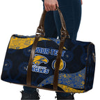 Personalized West Coast Eagles Football Travel Bag Easter Egg Pattern Blue Gold Tribal Dot Art Style