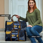 Personalized West Coast Eagles Football Travel Bag Easter Egg Pattern Blue Gold Tribal Dot Art Style