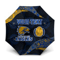 Personalized West Coast Eagles Football Umbrella Easter Egg Pattern Blue Gold Tribal Dot Art Style