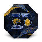 Personalized West Coast Eagles Football Umbrella Easter Egg Pattern Blue Gold Tribal Dot Art Style